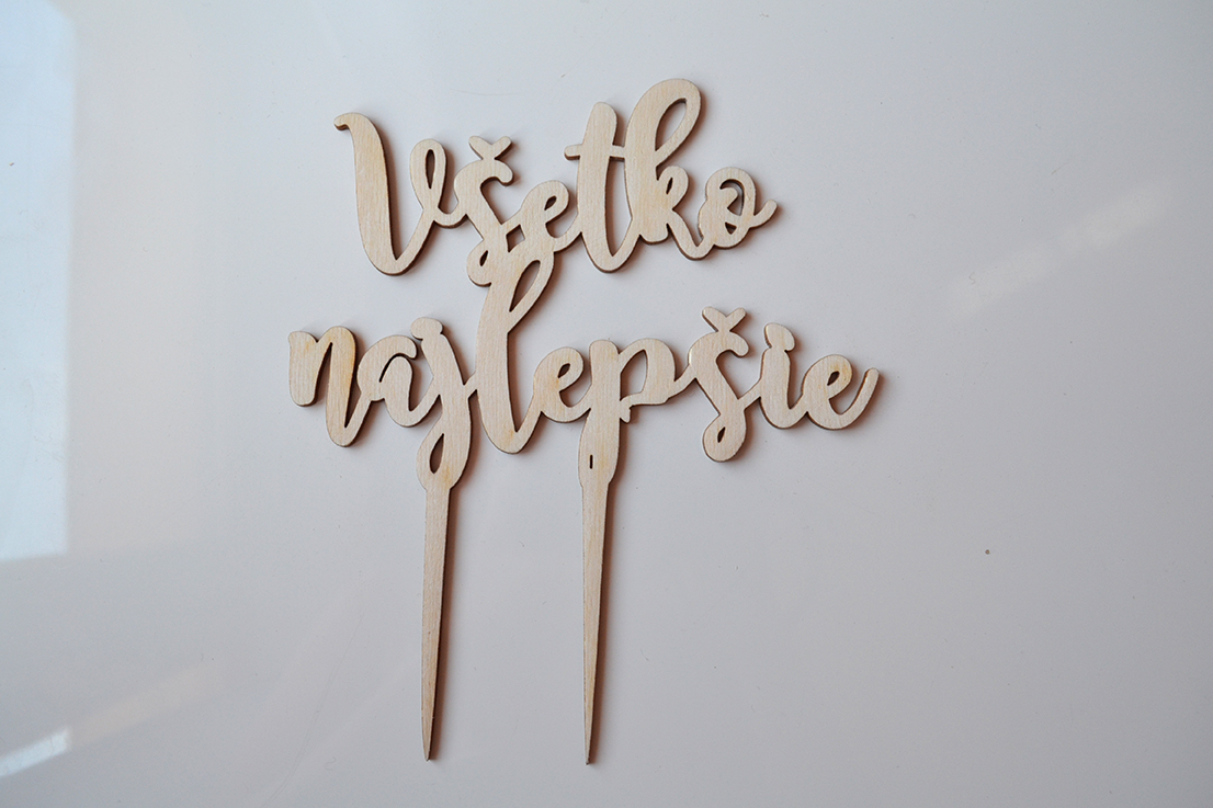 Drevený zápich všetko najlepšie